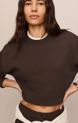 Z Supply Comeback Sweatshirt Dark Chocolate