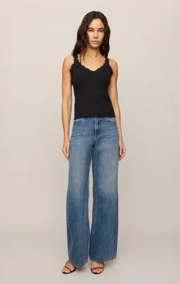 Z Supply Eve Lace Tank Black