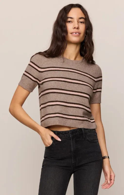 Z Supply Gatewood Stripe Sweater Heather Ash Z Supply Gatewood Stripe Sweater Heather Ash