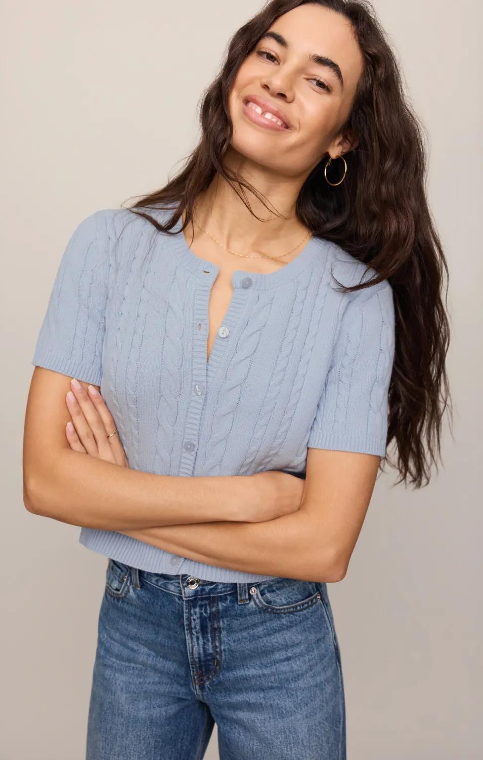 Z Supply Cera Cardigan Skyline