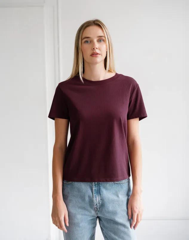 Brunette the Label Paris Tee Plum