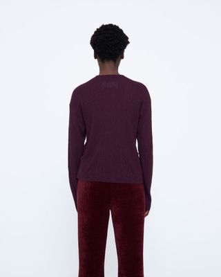 Wild Pony Aubergine Long Sleeve Top