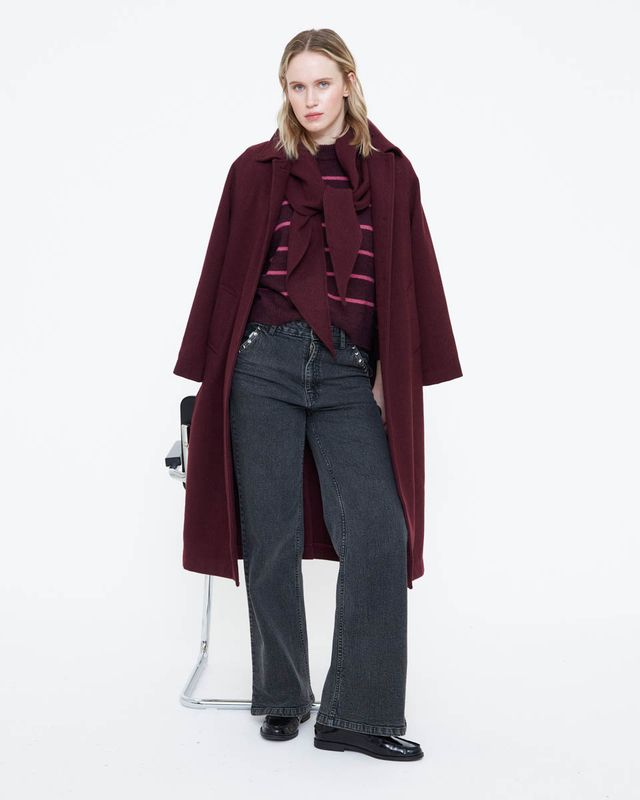 Wild Pony Aubergine & Pink Stripe Jumper