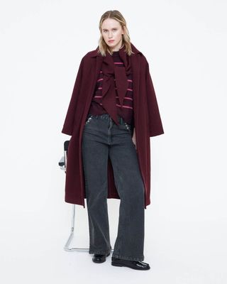 Wild Pony Aubergine & Pink Stripe Jumper