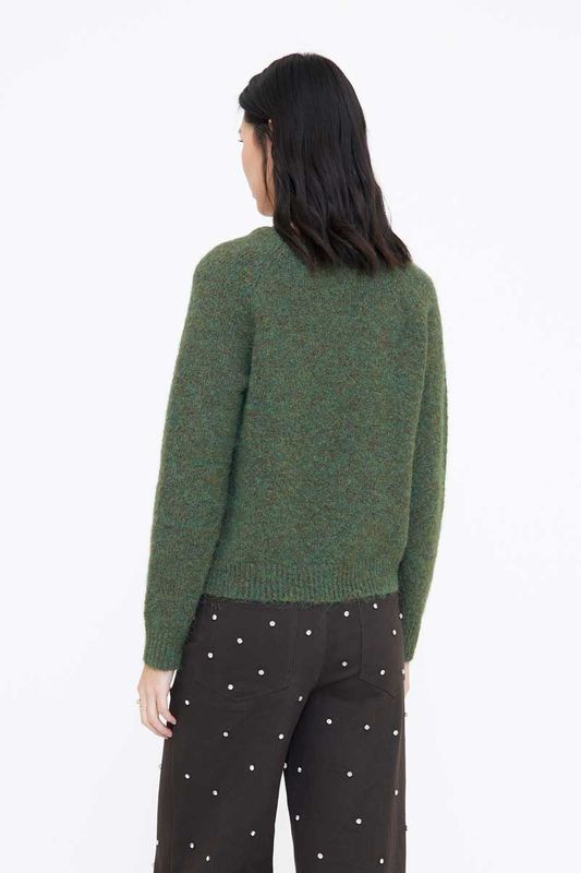 Wild Pony Flecked Green Jumper