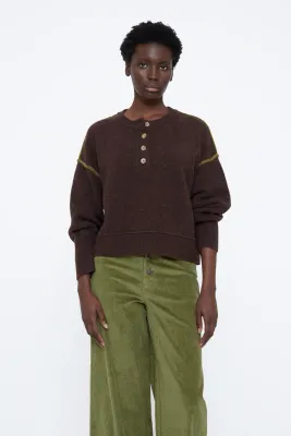 Wild Pony Brown & Chartreuse Jumper Wild Pony Brown & Chartreuse Jumper