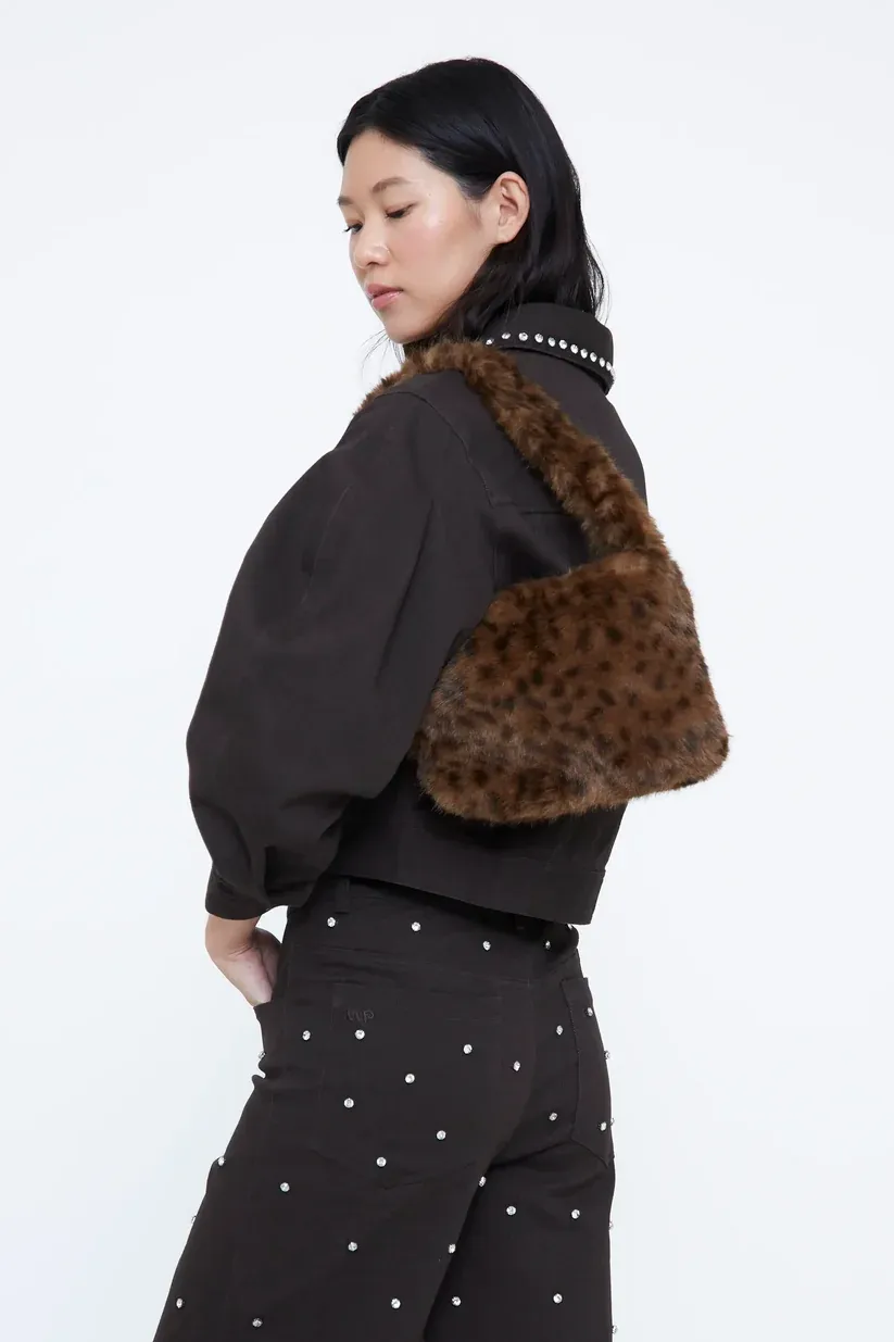 Wild Pony Leopard Faux Fur Bag