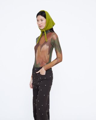 Wild Pony Green Triangle Scarf