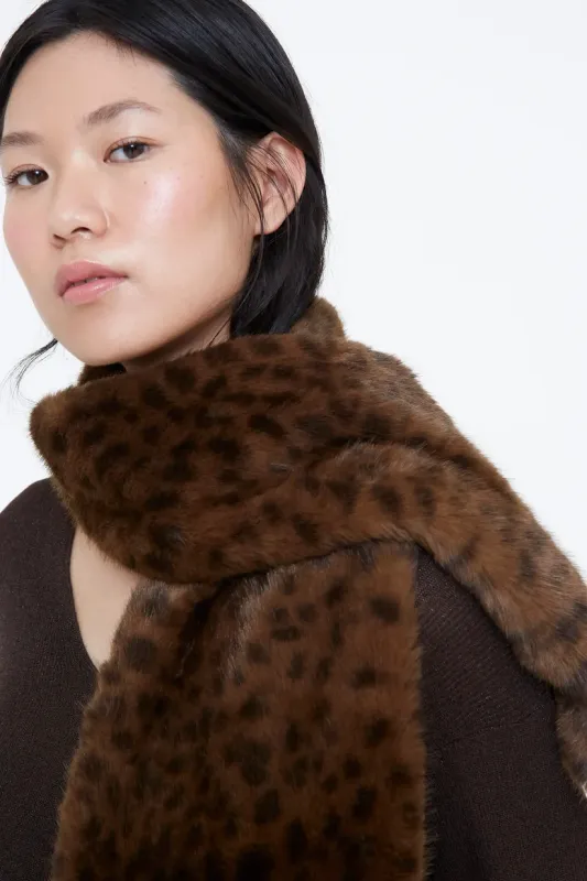 Wild Pony Leopard Faux Fur Scarf Wild Pony Leopard Faux Fur Scarf