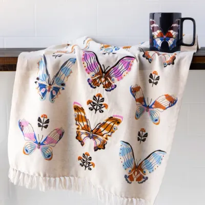 Danica Dishtowel Embroidered Aurora