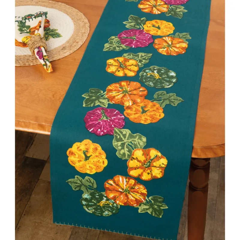 Danica Tablerunner Harvest Gourds 72