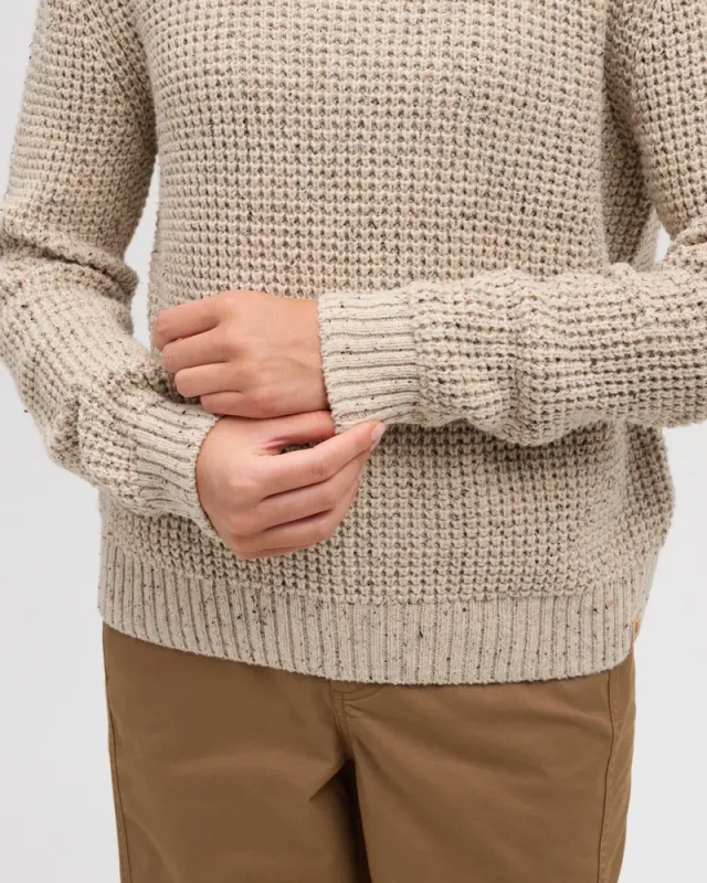 Ten Tree W Morrell Fleck Sweater Pale Oak Heather
