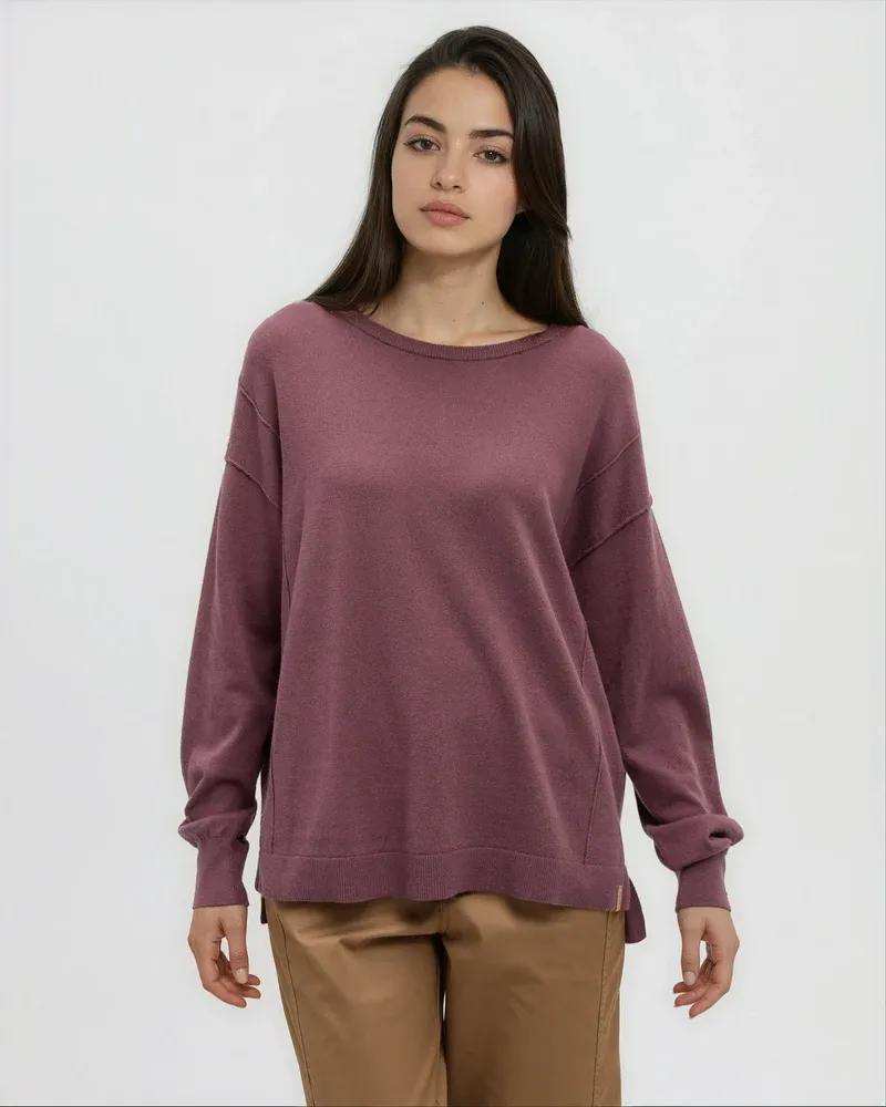 Ten Tree W Holly Sweater Mauve Stone Ten Tree W Holly Sweater Mauve Stone