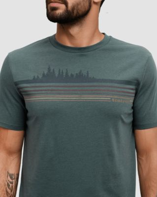 Ten Tree M Retro Treeline T-Shirt Pine Green