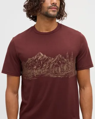 Ten Tree M Mountain Scenic T-Shirt Red Chestnut