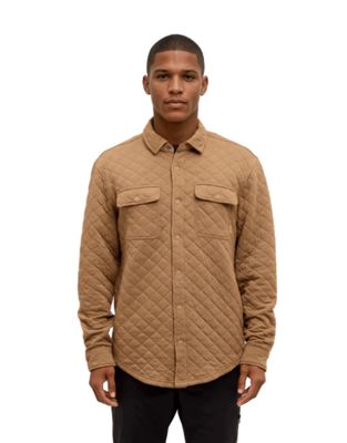 Ten Tree M Quilted Colville Shacket Hazelnut Heath