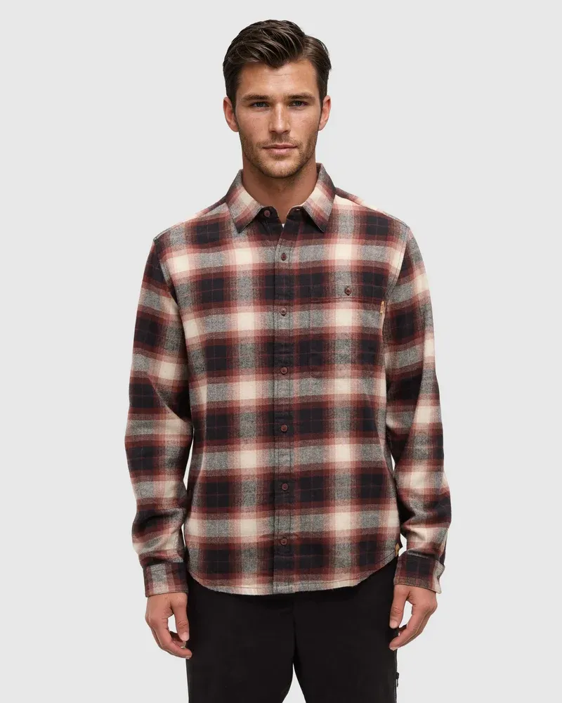Ten Tree M Forest Flannel Shirt Red Chestnut