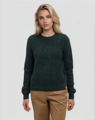 Ten Tree W Morrell Fleck Sweater Dark Forest Green