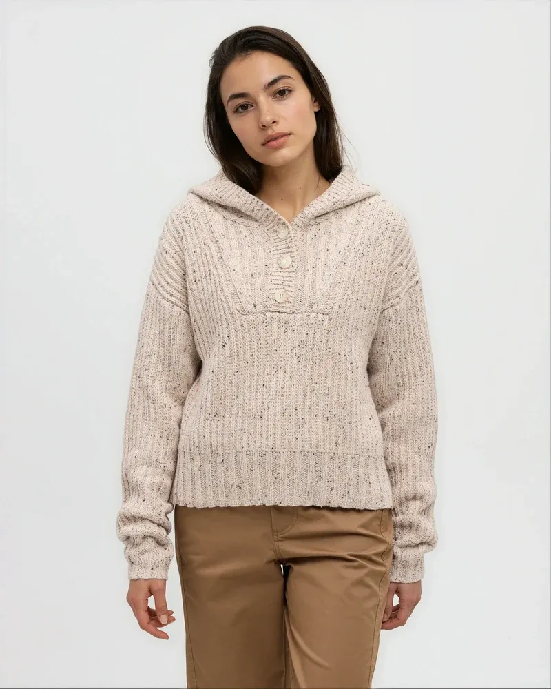 Ten Tree W Temple Fleck Sweater Pale Oak Heather Ten Tree W Temple Fleck Sweater Pale Oak Heather