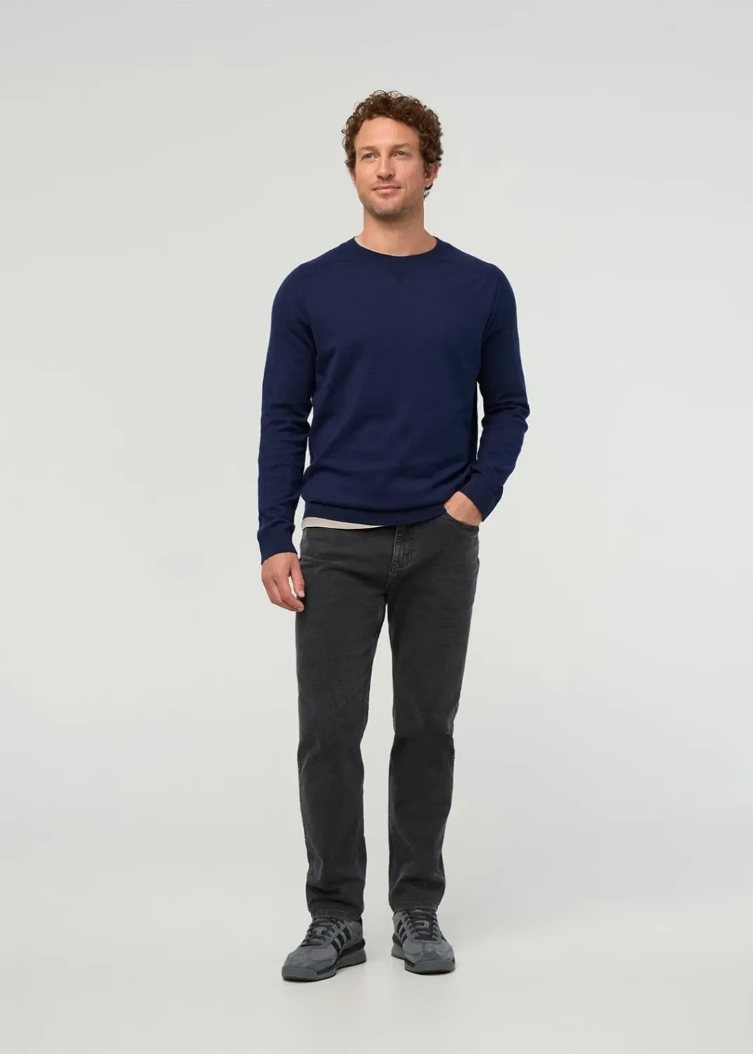 DUER EasyKnit Lite Crew Neck Bright Navy