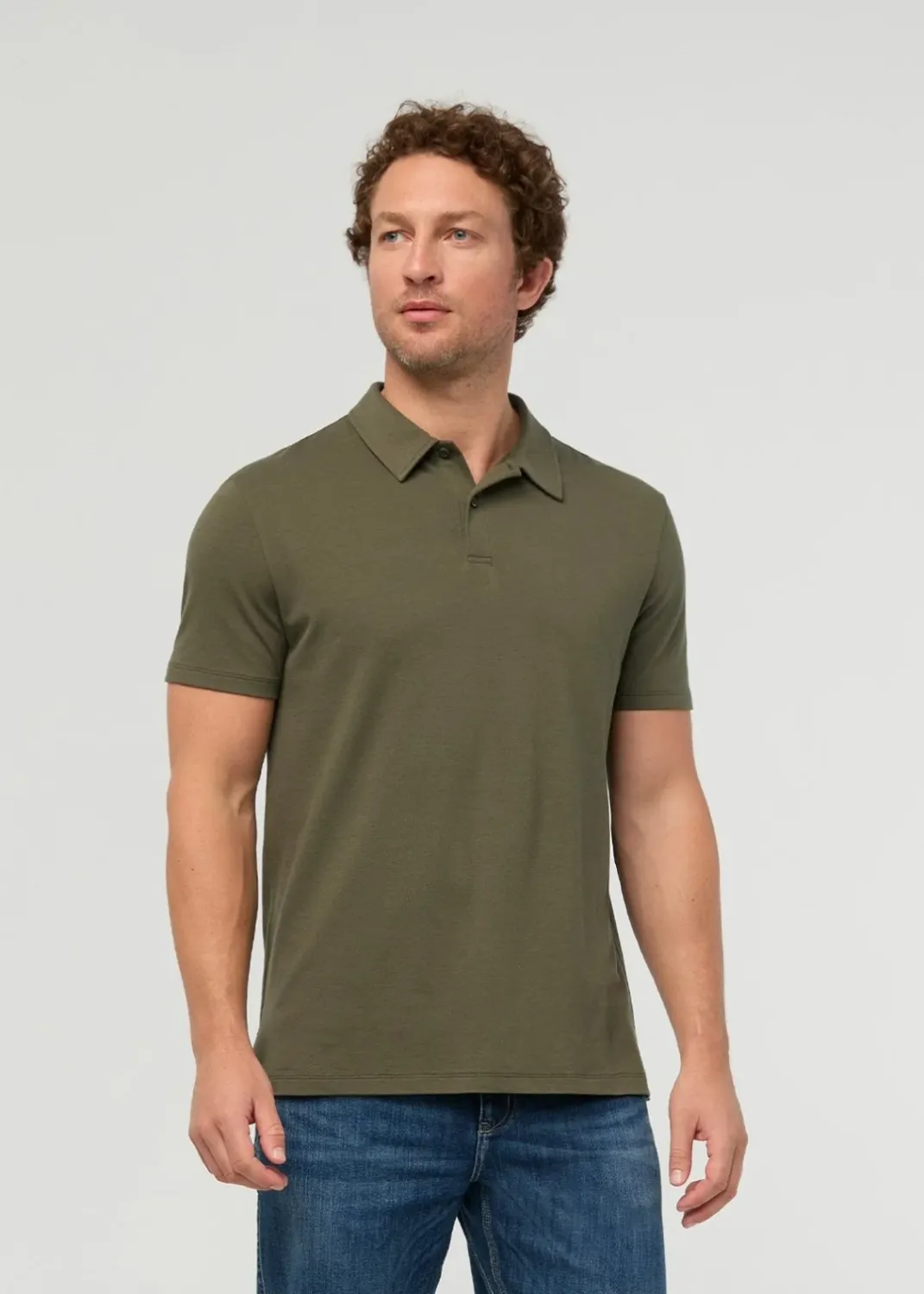 DUER Air Flow Pique Polo Kelp