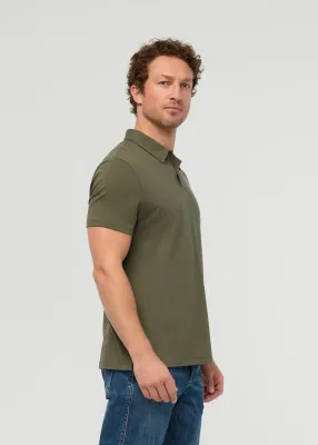 DUER Air Flow Pique Polo Kelp