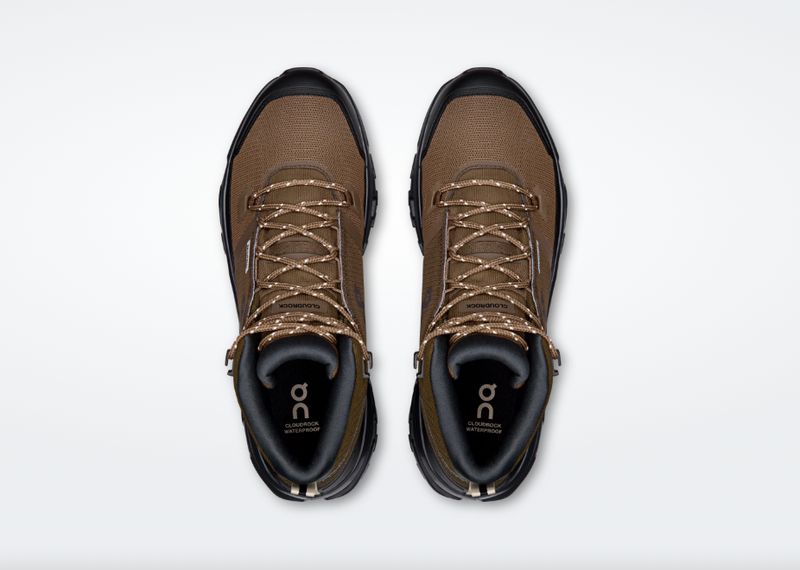 ON Cloudrock Mid Waterproof Men Earth/Black
