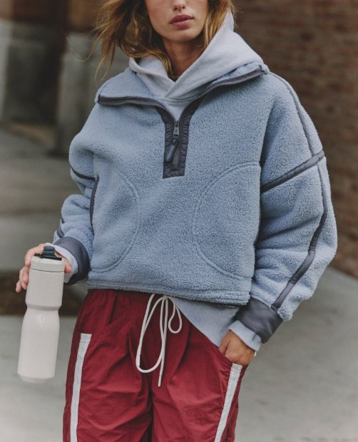Free People Mountain High 1/2 Zip Steel Combo