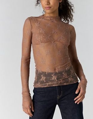Free People Lady Lux Layering Top Chocolate Malt