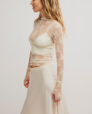 Free People Lady Lux Layering Top Evening Creme
