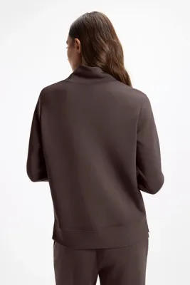 MPG Dreamweave Mock Neck Sweatshirt Java