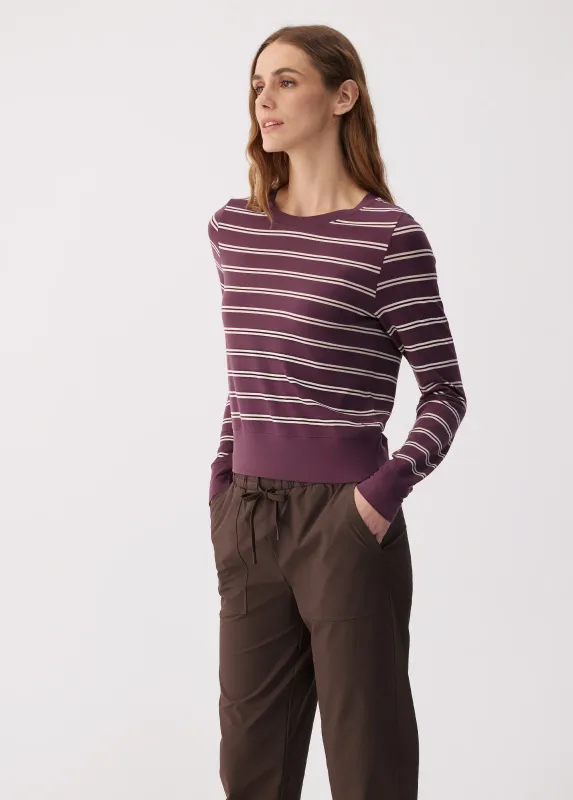 Lole Dynamic Long Sleeves Mulberry Dynamic Stripe