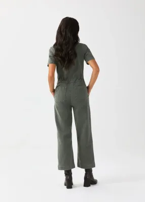 DUER Stretch Canvas Girlfriend Jumpsuit Thyme