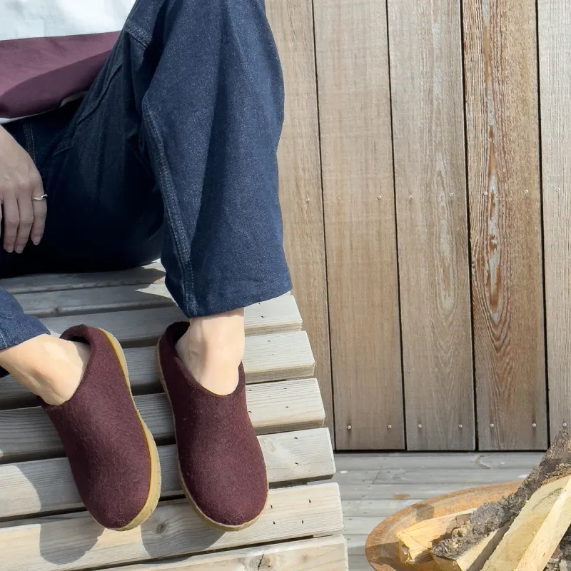 Glerups Slip On Honey Rubber Beet