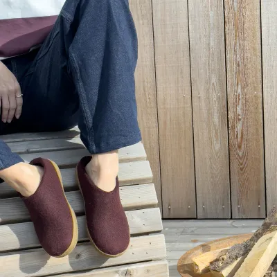 Glerups Slip On Honey Rubber Beet