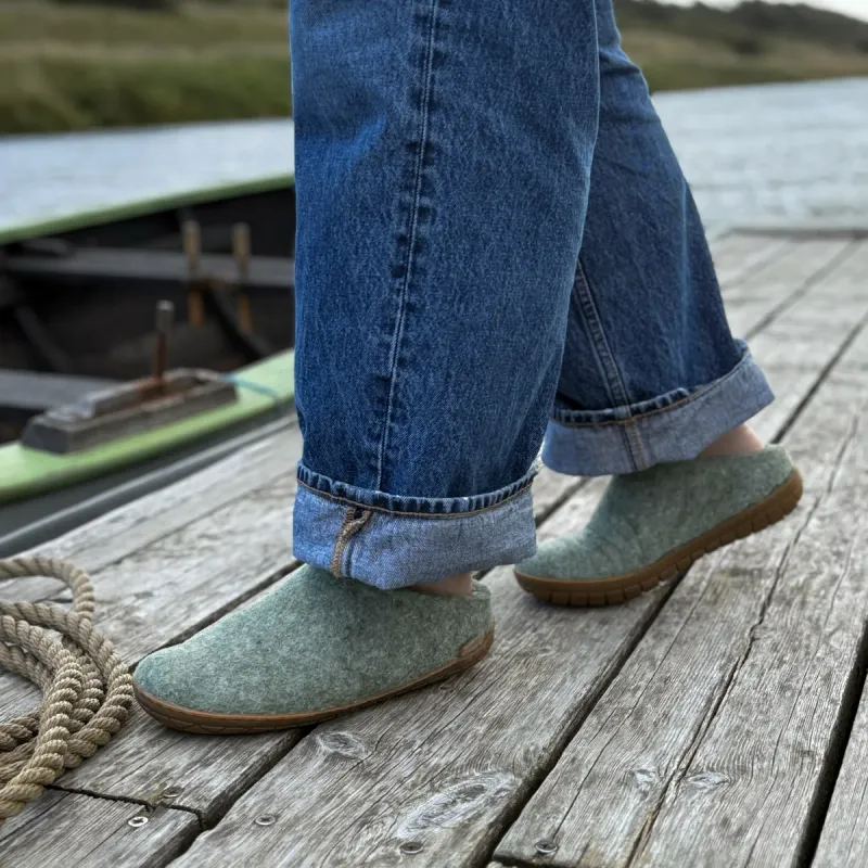 Glerups Slip On Honey Rubber Moss