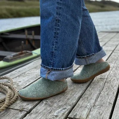 Glerups Slip On Honey Rubber Moss