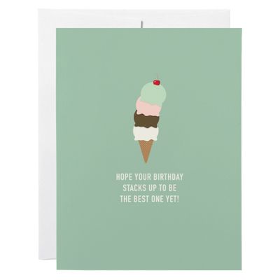 Classy Cards Greeting Card Kids Ice Cream