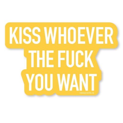Classy Cards Sticker Kiss Whoever