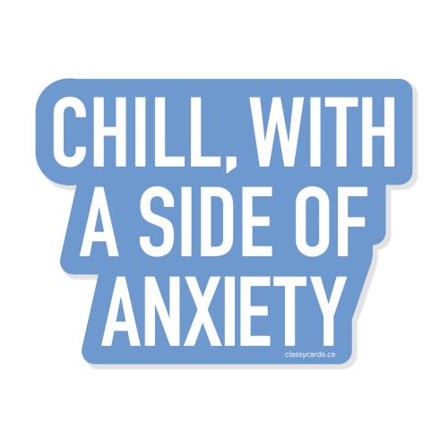Classy Cards Sticker Side of Anxiety