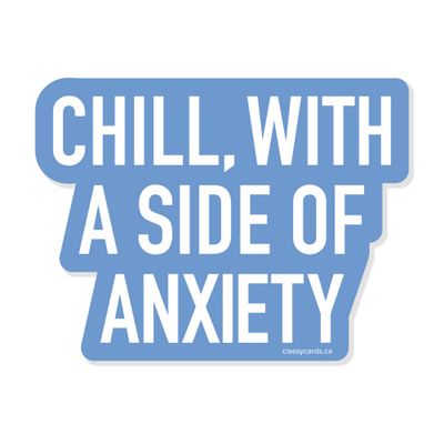 Classy Cards Sticker Side of Anxiety