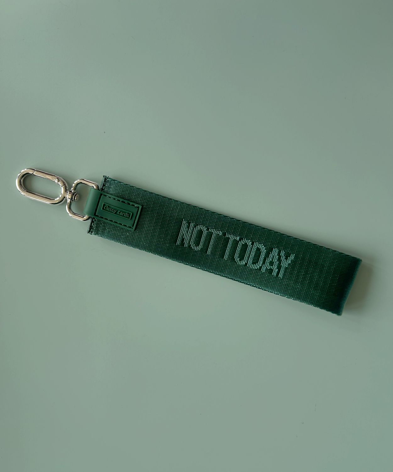 Classy Cards Wristlet Keychain Not Today