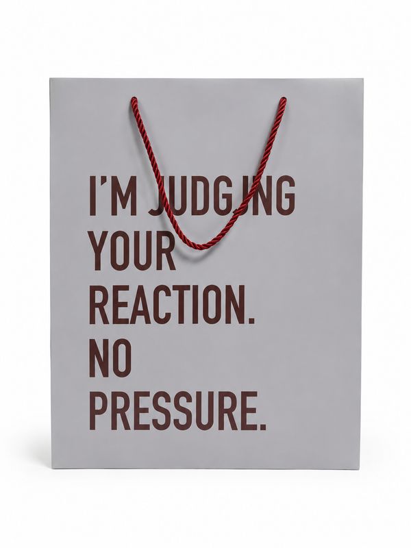 Classy Cards Gift Bag Large Judging Reaction