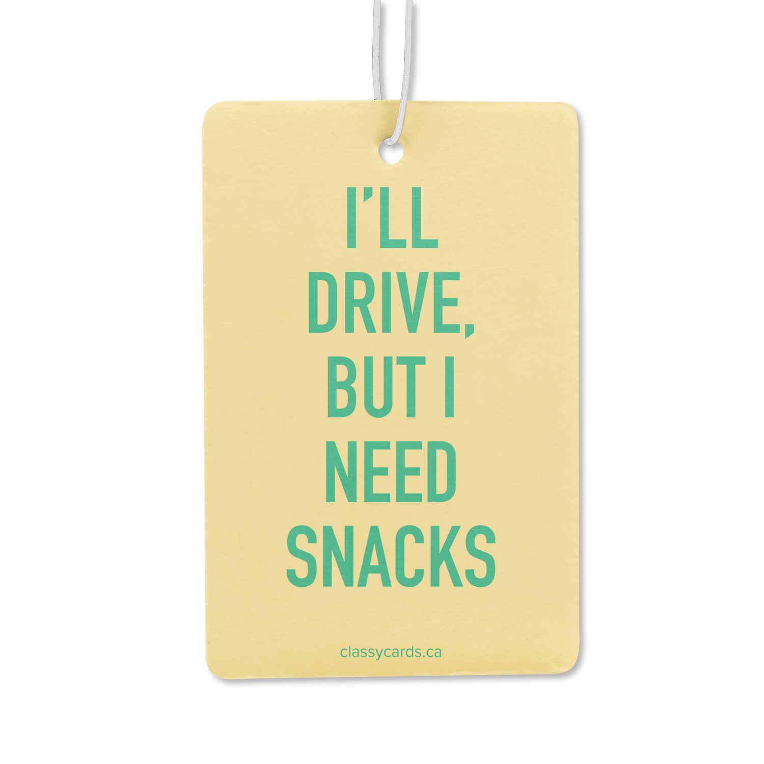 Classy Cards Air Freshener I Need Snacks