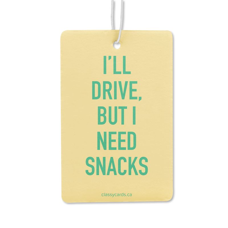 Classy Cards Air Freshener I Need Snacks