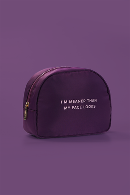 Classy Cards Cosmetic Bag Meaner Than Face Classy Cards Cosmetic Bag Meaner Than Face