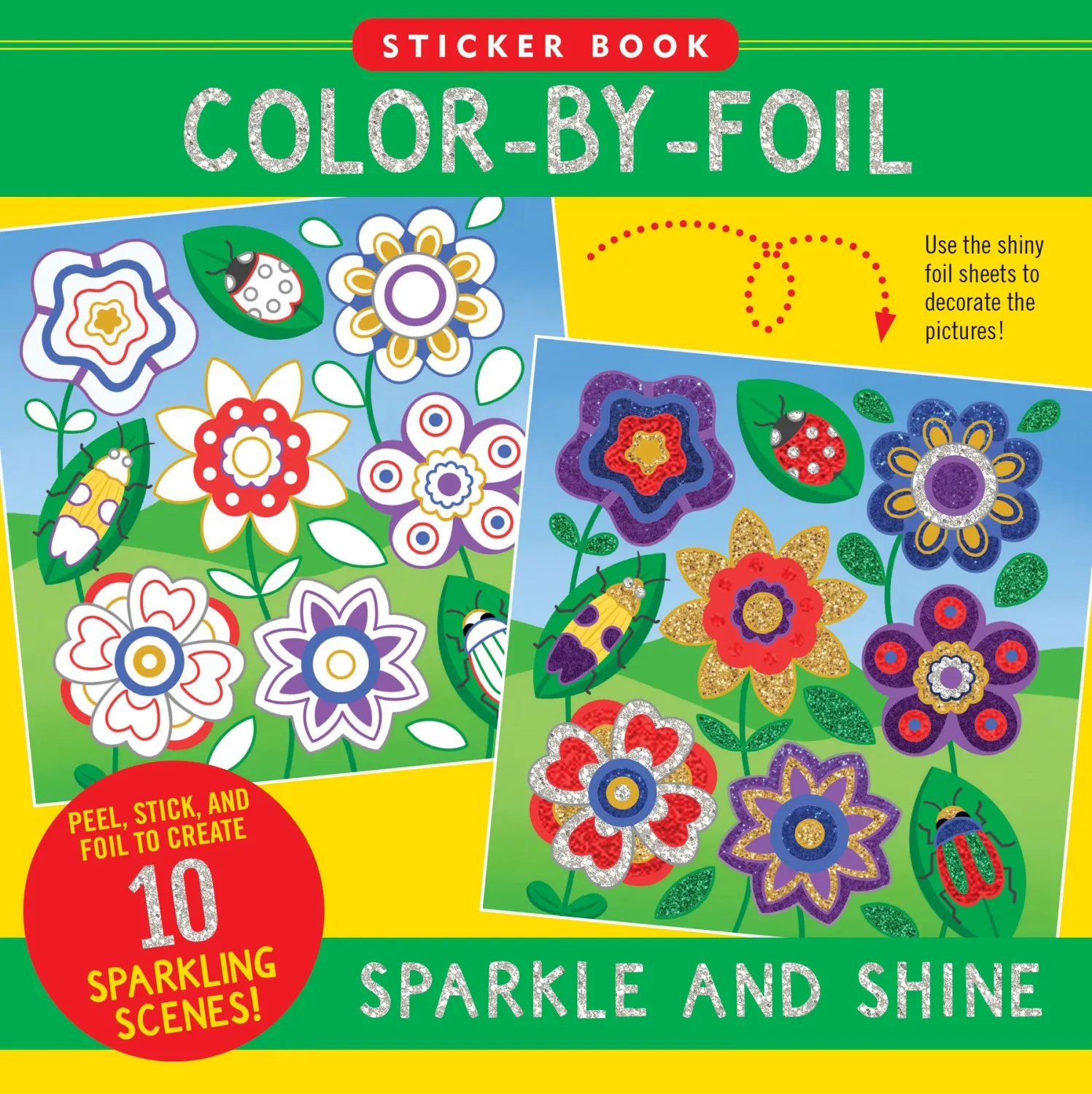 Peter Pauper Color By Foil Sparkle and Shine Peter Pauper Color By Foil Sparkle and Shine