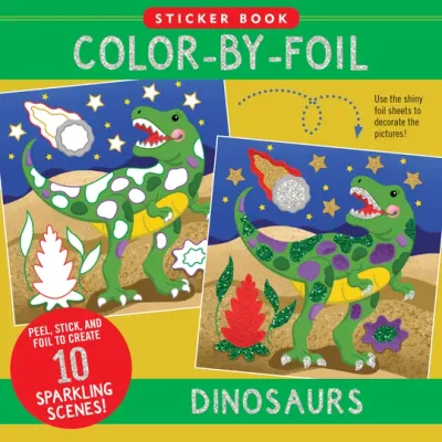 Peter Pauper Color By Foil Dinosaurs