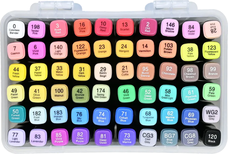 Peter Pauper Artist's Dual-Tip Alcohol Markers set of 60