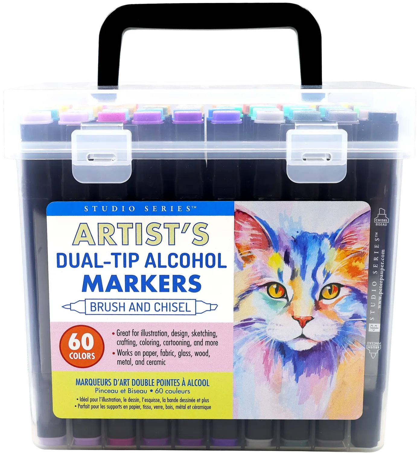 Peter Pauper Artist's Dual-Tip Alcohol Markers set of 60 Peter Pauper Artist's Dual-Tip Alcohol Markers set of 60